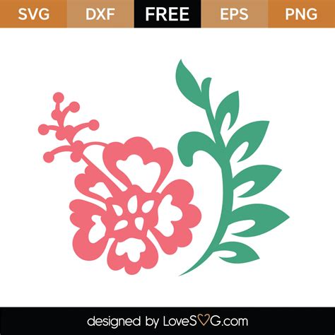 Free Flower SVG Cut File - Lovesvg.com