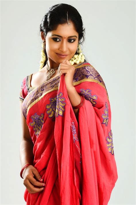 South Indian Saree Wearing Beautiful Girl Prameela Latest Gorgeous Indian Beautys Large Unseen