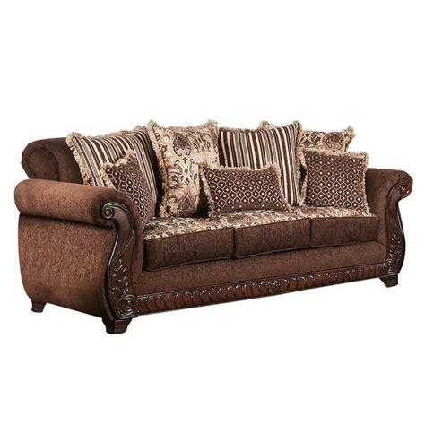 Furniture Of America Fova Traditional Upholstered Sofa On Sale