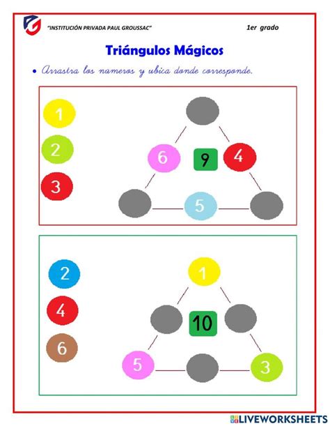 Triángulos mágicos exercise Art