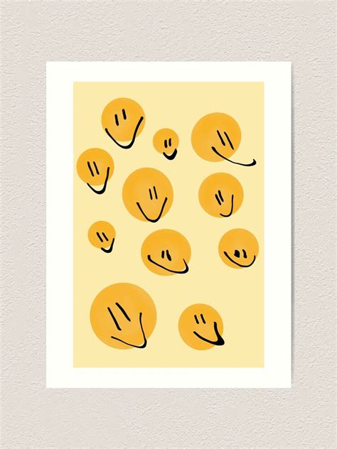 Smiley Face Art Print For Sale By Crosek22 Redbubble