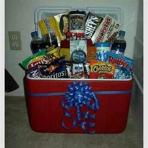 #gift ideas #gifts that rock #cool gifts #novelty gifts #fun gift ideas #gift ideas for my boyfriend #gift ideas for my girlfriend. Cooler gift "basket" | Gift Ideas | Pinterest | Man Gifts ...
