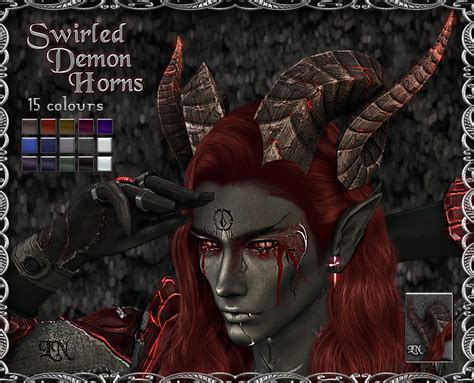 Lunar Nelfean ∙∙ Swirled Demon Horns Sims 4 Love 4 Cc Finds