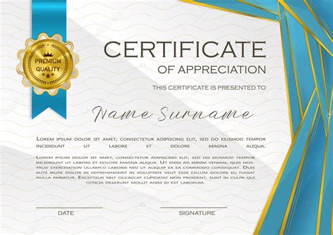 Qualification Certificate Appreciation Design Elegant Luxury Modern