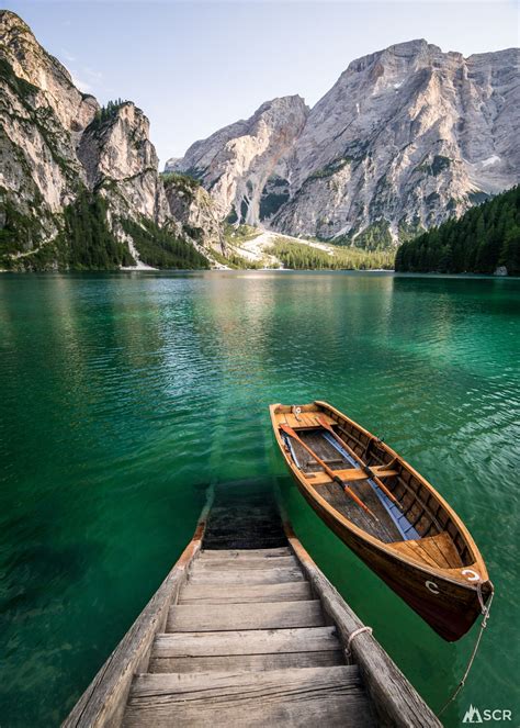 Lago Di Braies Lago Di Braies Italy Landscape Waterscape