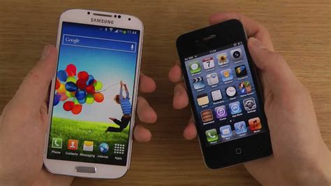 Samsung Galaxy S4 Vs Iphone 4 Which Is Faster Youtube