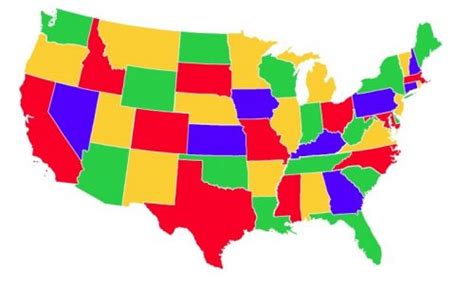 Picture Of The Map Of The United States Us Map States Color In Us Map