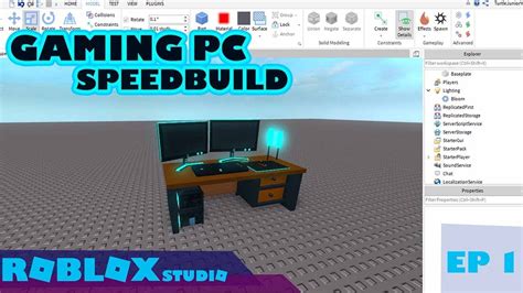 Roblox Studio Gaming Setup Speedbuild Youtube