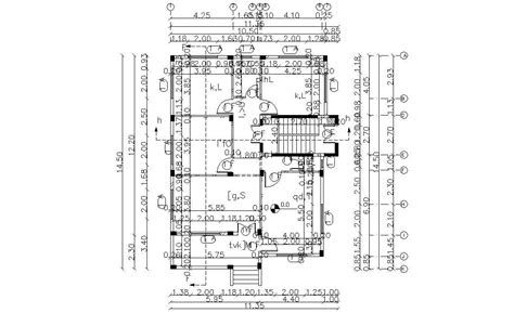 House Plan With Column Layout Design Autocad File Cadbull Images
