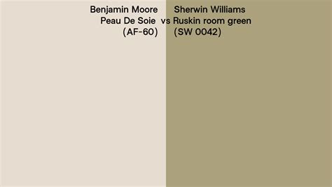 Benjamin Moore Peau De Soie Af 60 Vs Sherwin Williams Ruskin Room