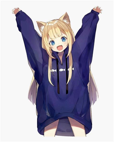 Cute Anime Cat Girls Hd Png Download Kindpng