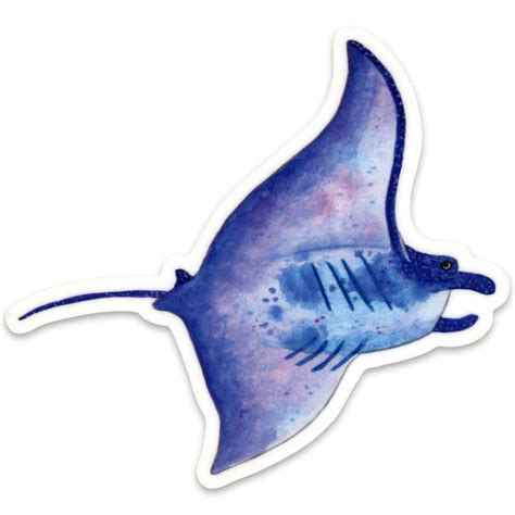 Stickers Sea Creature Stickers Manta Ray Stickers Sting Ray Stickers