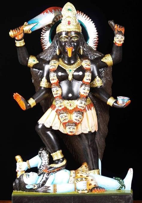Painted Hindu Kali Maa Black Marble Statue For Worship At Rs 55000 In Jaipur