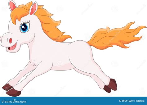 Cartoon Horse Running Stock Illustration Image 60511620