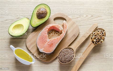An Assortment Of Foods With Unsaturated Fats Stock Photo Download