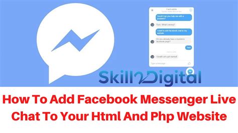 How To Add Facebook Messenger Live Chat To Your Html And Php Website