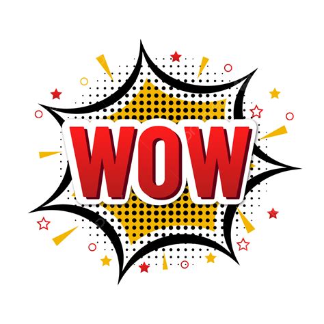 Comic Boom Wow Vector Art Png Wow Comic Style Transparent Background