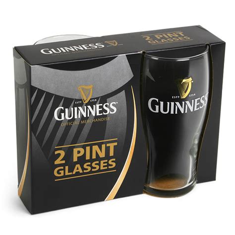 Guinness Contemporary Pint Glasses T Box 20oz 568ml Drinkstuff