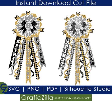 Homecoming Mum Svg Customizable Instant Download File Etsy