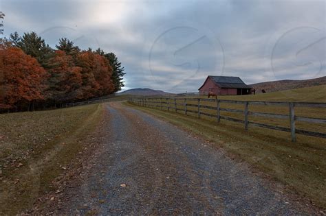 A Vermont Horse Farm During Fall Foliage By Michael Burns Photo Stock