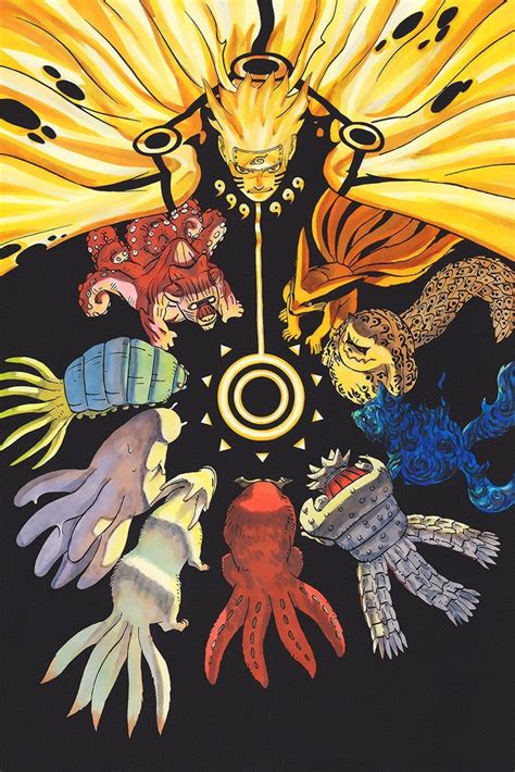 Naruto Shippuden Anime Animal Tails Poster My Hot Posters