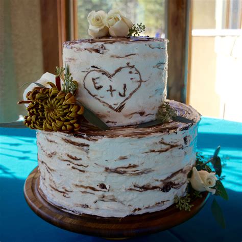 Top Wedding Cake Trends For 2017 Rustic Birch Tree Cake Wedding
