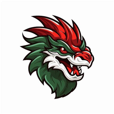 Dragon Mascotte Logo Sport Design Illustration Vectorielle Premium