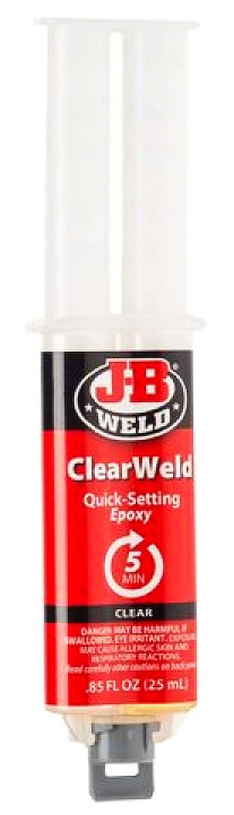 J B Weld Clearweld Quick Setting Clear Two Part Syringe Epoxy Etsy