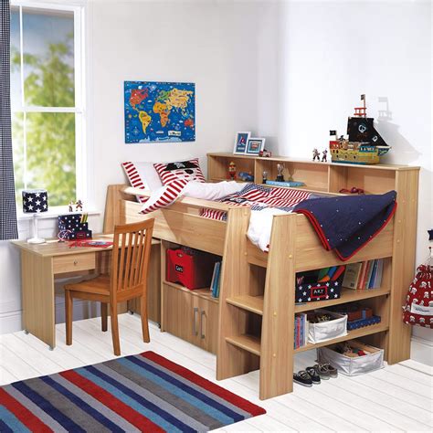 Reece Midsleeper Cabin Bed Beech Bunk Bed Designs Childrens Bunk