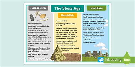 Stone Age Information Poster Teacher Made Twinkl