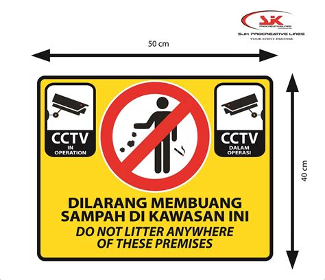 Poster Dilarang Buang Sampah – Gambaran