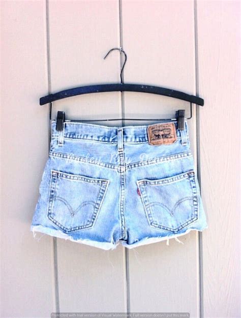 Levis High Waisted Denim Shorts Plain Cheeky By Baileyraydenim