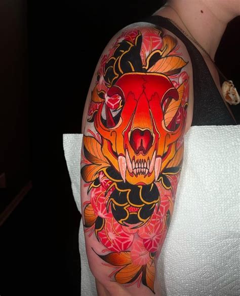 Cat Skull By Jay Joree At Third Eye Gallery In Dallas Tx Rtattoo