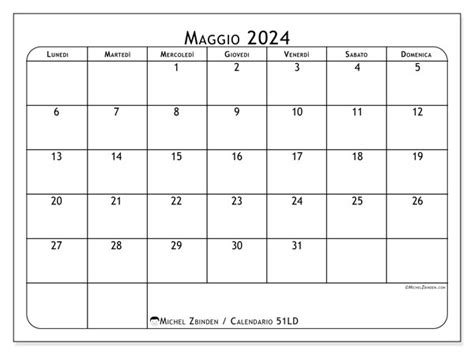 Calendario Maggio 2024 51ld Michel Zbinden It