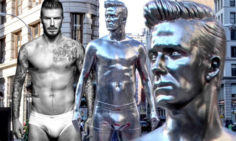 David Beckham Gets Transformed Into A Silver Statue For New H And M Underwear Campaign Daily