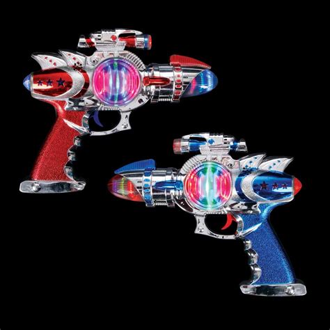 Galactic Space Blaster Gun With 2 Led Light Spinners And Sound