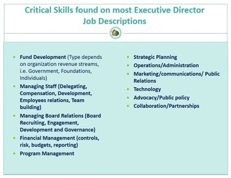 What a development and communications director really does. Developing Nonprofit Executives: The Skills, Experiences ...