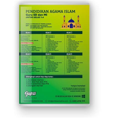 Jual Ready Vszgm Cd Rpp Merdeka Sd Pai Kelas Revisi Kurikulum Merdeka Baru