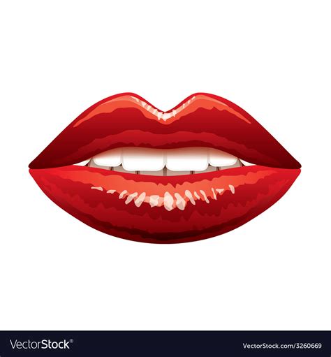 Beautiful Lips Isolated Royalty Free Vector Image