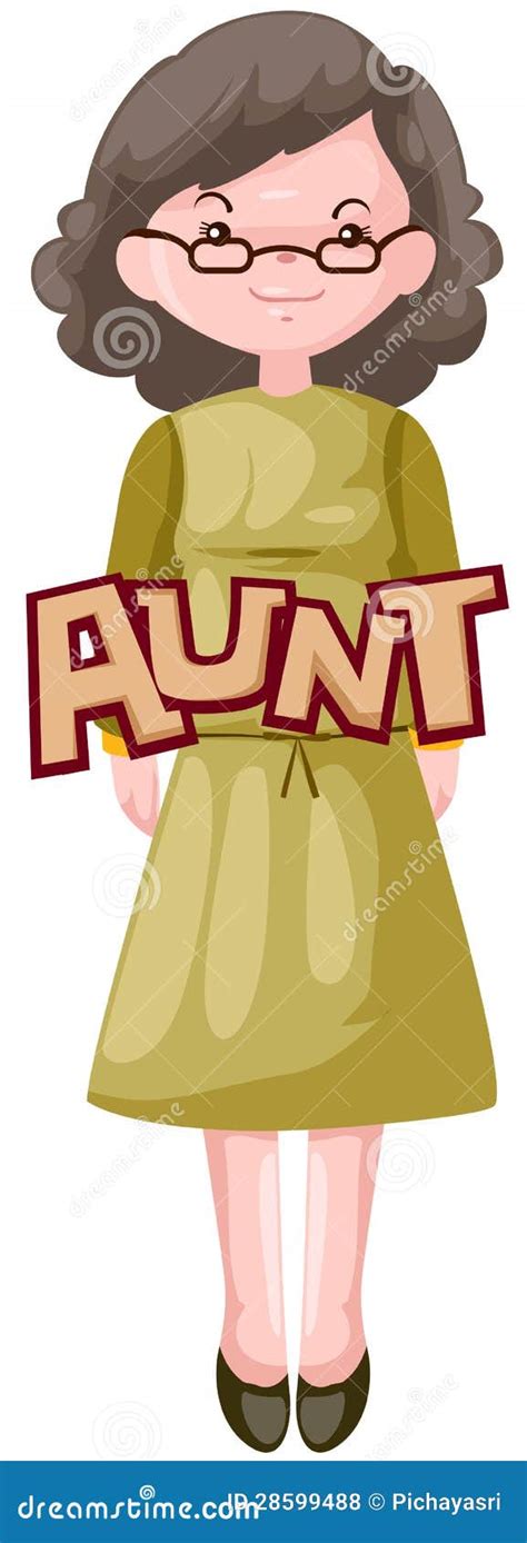 letter of aunt stock vector illustration of people graphic 28599488
