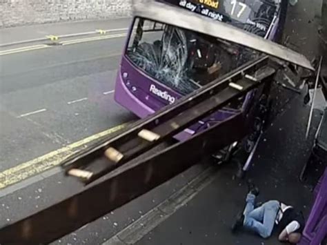 Cctv Footage Shows Man Being Hit By Bus Before Walking Into Pub News
