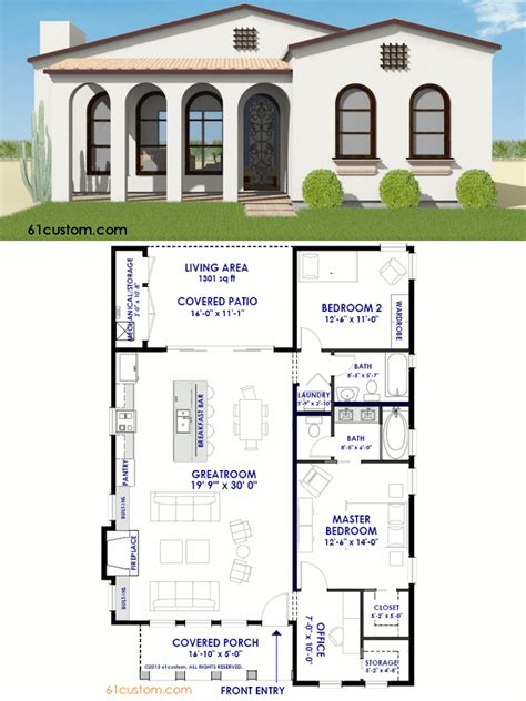 Small Spanish Contemporary House Plan 61custom Modern House Plans