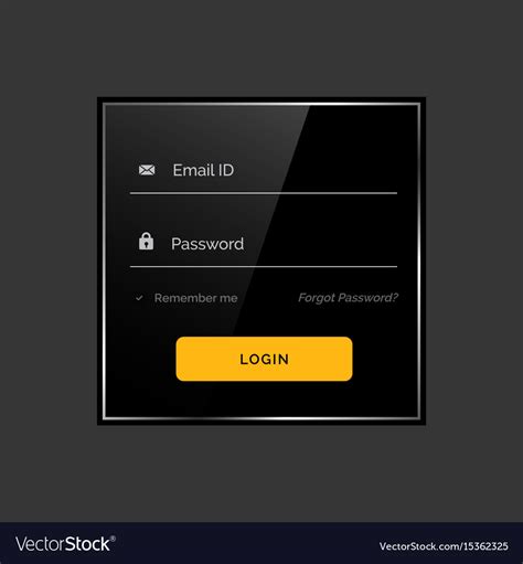 Dark Login Template Ui Design Vector Free Vector Images And Photos Finder