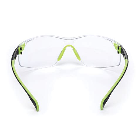 3m™ solus™ 1000 safety glasses universal wraparound black green frame anti fog clear lens