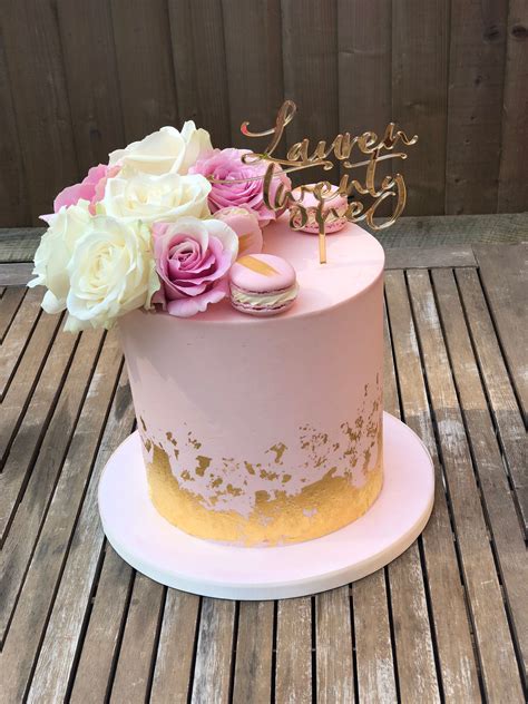 Birthday Cake Made With Fresh Flowers Anisha Pease