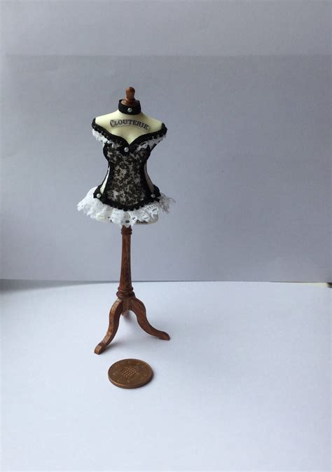 handmade 1 12 scale dollhouse miniature ladies black bead detail black and white lace miniature