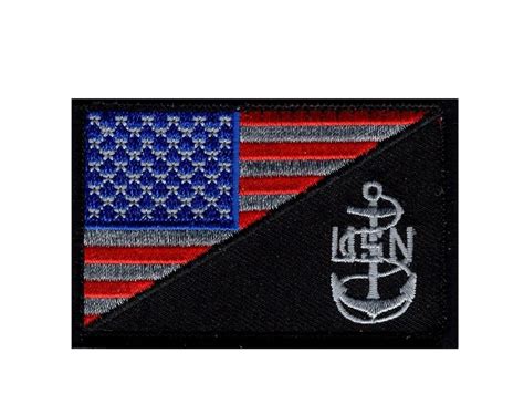 American Flag Navy Anchor Patch Embroidered Hook Miltacusa