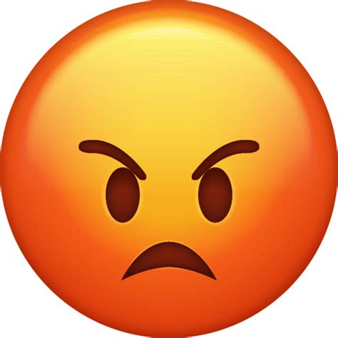 Mad Face Png For Kids Angry Iphone Emoji 600x600 Png Clipart Download