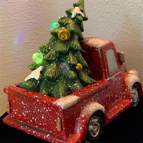 Holiday Red Truck With Lighted Christmas Tree Poshmark