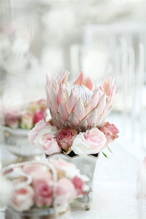 Protea And Roses Flower Arrangements Protea Wedding Protea Flower